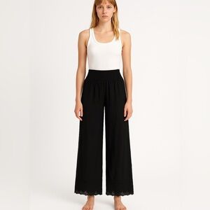 Pretty Angel pallazio pants Crochet Lace trim